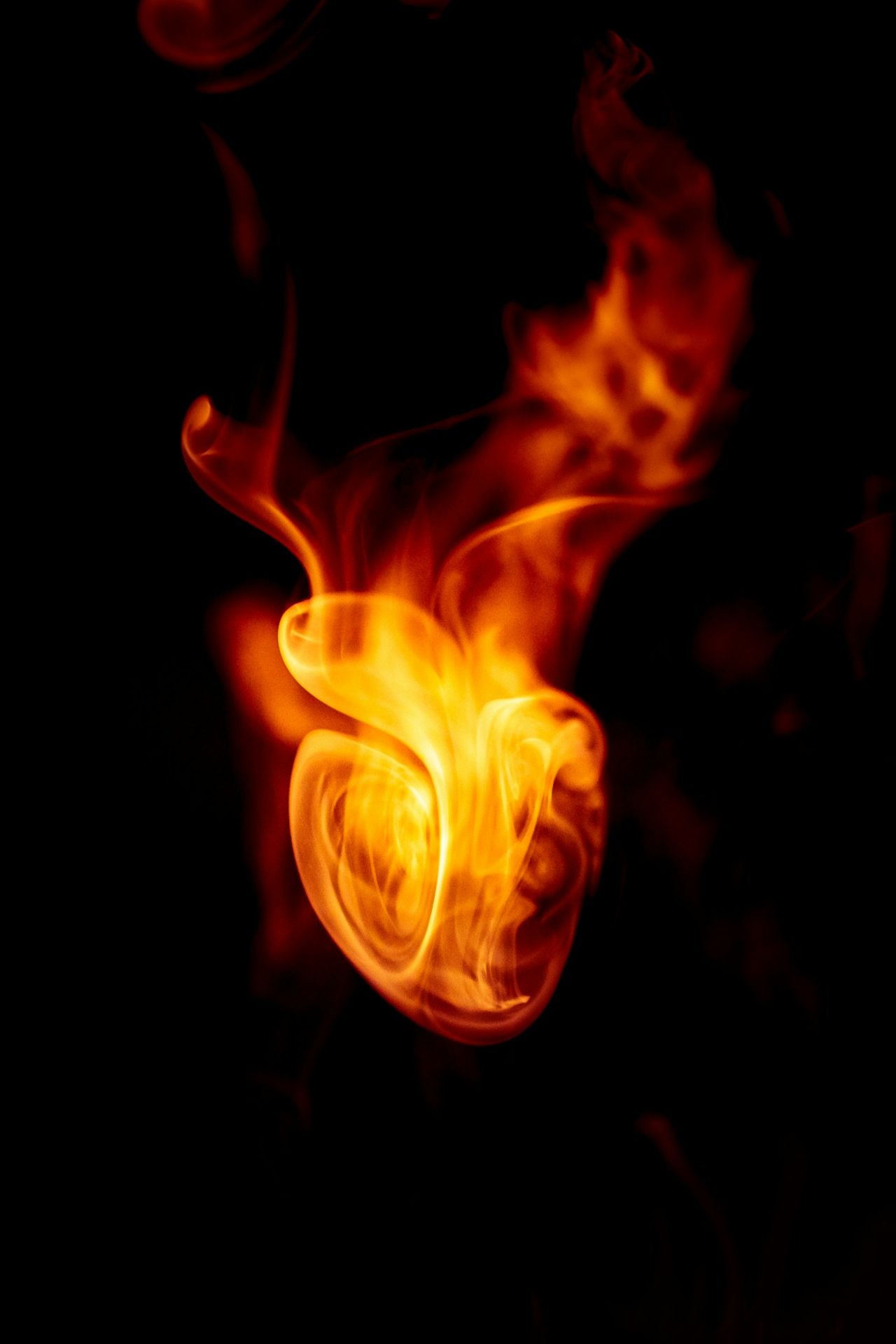 orange and yellow fire illustration