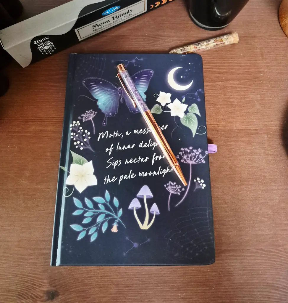 Carnet ligné + Stylo Améthyste