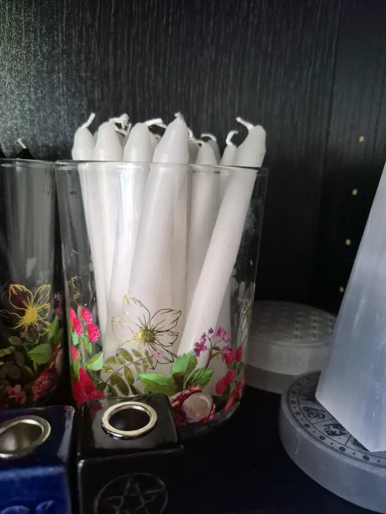 Petite bougie blanche 