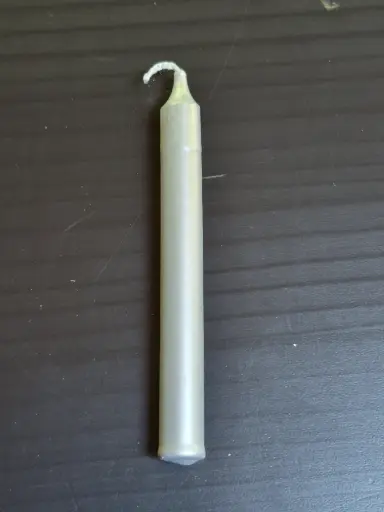 Petite bougie argentée 