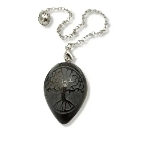 Pendule "Arbre de vie" en Obsidienne