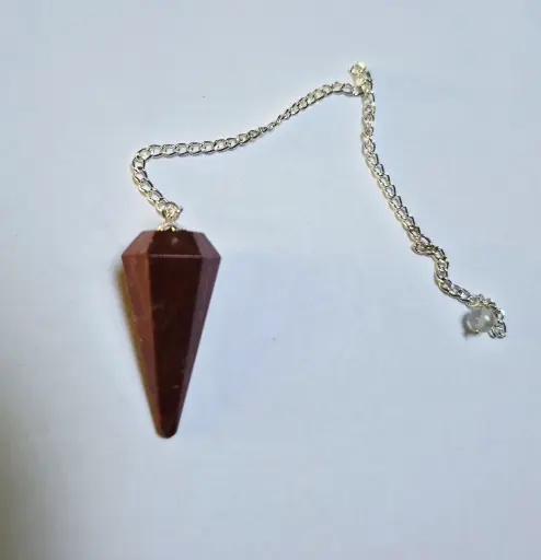 Pendule Prisme Jaspe rouge